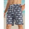imageAPTRO Mens Swim Trunks 9quot Quick Dry Bathing Suit Big ampamp Tall Beach Swimsuits1702 Shark
