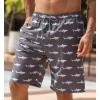 imageAPTRO Mens Swim Trunks 9quot Quick Dry Bathing Suit Big ampamp Tall Beach Swimsuits1702 Shark
