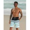 imageAPTRO Mens Swim Trunks 9quot Quick Dry Bathing Suit Big ampamp Tall Beach Swimsuits1703 Stripes Cream