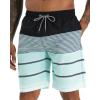 imageAPTRO Mens Swim Trunks 9quot Quick Dry Bathing Suit Big ampamp Tall Beach Swimsuits1703 Stripes Cream