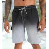 imageAPTRO Mens Swim Trunks 9quot Quick Dry Bathing Suit Big ampamp Tall Beach SwimsuitsGradient Black