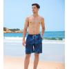 imageAPTRO Mens Swim Trunks 9quot Quick Dry Bathing Suit Big ampamp Tall Beach SwimsuitsH14 Palm Blue