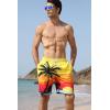 imageAPTRO Mens Swim Trunks 9quot Quick Dry Bathing Suit Big ampamp Tall Beach SwimsuitsH17 Palm Sunset