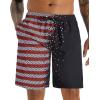 imageAPTRO Mens Swim Trunks 9quot Quick Dry Bathing Suit Big ampamp Tall Beach SwimsuitsK36 Black Red Flag