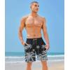imageAPTRO Mens Swim Trunks 9quot Quick Dry Bathing Suit Big ampamp Tall Beach SwimsuitsPalm Black