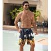 imageAPTRO Mens Swim Trunks 9quot Quick Dry Bathing Suit Big ampamp Tall Beach SwimsuitsPalm Orange