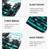 imageAPTRO Mens Swim Trunks 9quot Quick Dry Bathing Suit Big ampamp Tall Beach SwimsuitsPalm Treeaqua