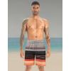imageAPTRO Mens Swim Trunks 9quot Quick Dry Bathing Suit Big ampamp Tall Beach SwimsuitsStripes Orange