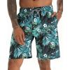 imageAPTRO Mens Swim Trunks 9quot Quick Dry Bathing Suit Big ampamp Tall Beach SwimsuitsT11 Floral Green