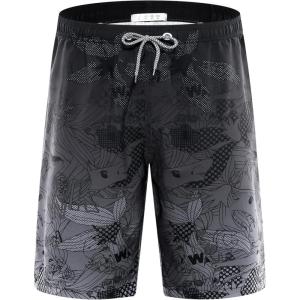 imageAPTRO Mens Swim Trunks 9quot Quick Dry Bathing Suit Big ampamp Tall Beach Swimsuits15 Gradientgrey