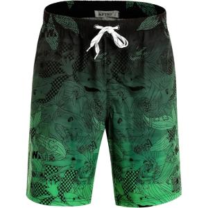 imageAPTRO Mens Swim Trunks 9quot Quick Dry Bathing Suit Big ampamp Tall Beach Swimsuits16 Gradientgreen