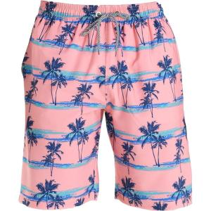 imageAPTRO Mens Swim Trunks 9quot Quick Dry Bathing Suit Big ampamp Tall Beach Swimsuits19 Palms01pink