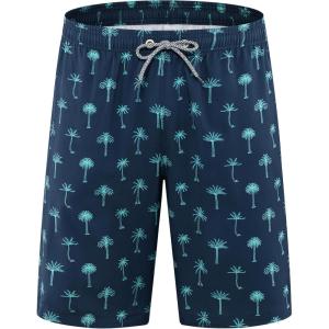 imageAPTRO Mens Swim Trunks 9quot Quick Dry Bathing Suit Big ampamp Tall Beach SwimsuitsHw015 Palm