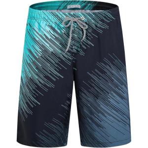 imageAPTRO Mens Swim Trunks 9quot Quick Dry Bathing Suit Big ampamp Tall Beach SwimsuitsT10gradient C2green