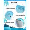 imageAPTRO 2 in 1 Mens Swim Trunks 5quot Quick Dry Swim Shorts Bathing Suit Swim Trunks with Zipper PocketsW03light Blue