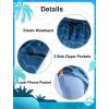 imageAPTRO 2 in 1 Mens Swim Trunks 5quot Quick Dry Swim Shorts Bathing Suit Swim Trunks with Zipper PocketsW06dark Blue