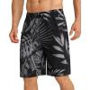 imageAPTRO 2 in 1 Mens Swim Trunks 9quot with Zipper Pockets Bathing Suit Builtin Board Shorts Swimwear Long ShortsBlackpalm