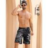 imageAPTRO 2 in 1 Mens Swim Trunks 9quot with Zipper Pockets Bathing Suit Builtin Board Shorts Swimwear Long ShortsBlackpalm