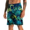 imageAPTRO 2 in 1 Mens Swim Trunks 9quot with Zipper Pockets Bathing Suit Builtin Board Shorts Swimwear Long ShortsBs01 Palm Green