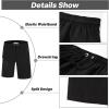 imageAPTRO 2 in 1 Mens Swim Trunks 9quot with Zipper Pockets Bathing Suit Builtin Board Shorts Swimwear Long ShortsBs08 Black