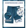 imageAPTRO 2 in 1 Mens Swim Trunks 9quot with Zipper Pockets Bathing Suit Builtin Board Shorts Swimwear Long ShortsBs10 Solid Dark Blue