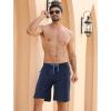 imageAPTRO 2 in 1 Mens Swim Trunks 9quot with Zipper Pockets Bathing Suit Builtin Board Shorts Swimwear Long ShortsBs13 Navy