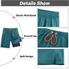 imageAPTRO 2 in 1 Mens Swim Trunks 9quot with Zipper Pockets Bathing Suit Builtin Board Shorts Swimwear Long ShortsBs16 Cyan