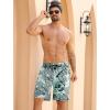 imageAPTRO 2 in 1 Mens Swim Trunks 9quot with Zipper Pockets Bathing Suit Builtin Board Shorts Swimwear Long ShortsLight Greenfloral
