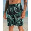 imageAPTRO 2 in 1 Mens Swim Trunks 9quot with Zipper Pockets Bathing Suit Builtin Board Shorts Swimwear Long ShortsPalm Green