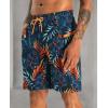 imageAPTRO 2 in 1 Mens Swim Trunks 9quot with Zipper Pockets Bathing Suit Builtin Board Shorts Swimwear Long ShortsPalm Orange