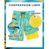 imageAPTRO 2 in 1 Mens Swim Trunks 9quot with Zipper Pockets Bathing Suit Builtin Board Shorts Swimwear Long ShortsSbanana