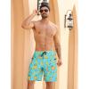 imageAPTRO 2 in 1 Mens Swim Trunks 9quot with Zipper Pockets Bathing Suit Builtin Board Shorts Swimwear Long ShortsSbanana