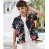 imageAPTRO Boys Hawaiian Shirt Tropical Beach Casual Summer Shirt with Pocket Short Sleeve 415 YearsFloralorange