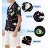 imageAPTRO Boys Hawaiian Shirt Tropical Beach Casual Summer Shirt with Pocket Short Sleeve 415 YearsKb01 Blackcar