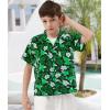 imageAPTRO Boys Hawaiian Shirt Tropical Beach Casual Summer Shirt with Pocket Short Sleeve 415 YearsKf01 Dark Green Floral