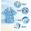 imageAPTRO Boys Hawaiian Shirt Tropical Beach Casual Summer Shirt with Pocket Short Sleeve 415 YearsKf04 Blue Floral