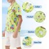 imageAPTRO Boys Hawaiian Shirt Tropical Beach Casual Summer Shirt with Pocket Short Sleeve 415 YearsKs06 Yellowdinosaur