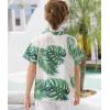 imageAPTRO Boys Hawaiian Shirt Tropical Beach Casual Summer Shirt with Pocket Short Sleeve 415 YearsKs08green Palm