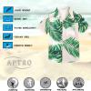 imageAPTRO Boys Hawaiian Shirt Tropical Beach Casual Summer Shirt with Pocket Short Sleeve 415 YearsKs08green Palm