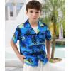 imageAPTRO Boys Hawaiian Shirt Tropical Beach Casual Summer Shirt with Pocket Short Sleeve 415 YearsKs26palm Blue