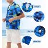 imageAPTRO Boys Hawaiian Shirt Tropical Beach Casual Summer Shirt with Pocket Short Sleeve 415 YearsKs26palm Blue