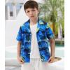 imageAPTRO Boys Hawaiian Shirt Tropical Beach Casual Summer Shirt with Pocket Short Sleeve 415 YearsKs26palm Blue