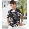 imageAPTRO Boys Hawaiian Shirt Tropical Beach Casual Summer Shirt with Pocket Short Sleeve 415 YearsKs27floral Black
