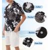 imageAPTRO Boys Hawaiian Shirt Tropical Beach Casual Summer Shirt with Pocket Short Sleeve 415 YearsKs27floral Black