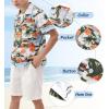 imageAPTRO Boys Hawaiian Shirt Tropical Beach Casual Summer Shirt with Pocket Short Sleeve 415 YearsKs28palm Orange