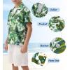imageAPTRO Boys Hawaiian Shirt Tropical Beach Casual Summer Shirt with Pocket Short Sleeve 415 YearsKs29leaves Green