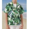 imageAPTRO Boys Hawaiian Shirt Tropical Beach Casual Summer Shirt with Pocket Short Sleeve 415 YearsKs29leaves Green