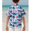 imageAPTRO Boys Hawaiian Shirt Tropical Beach Casual Summer Shirt with Pocket Short Sleeve 415 YearsPalm Tree