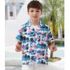 imageAPTRO Boys Hawaiian Shirt Tropical Beach Casual Summer Shirt with Pocket Short Sleeve 415 YearsPalm Tree