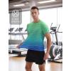imageAPTRO Mens Athletic TShirts Quick Dry Running Workout Shirts Short Sleeve Activewear Crew Neck Gym Tee TopsDeep Bluegreen